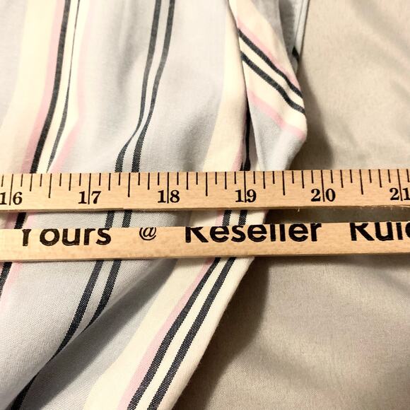 Pink Rose Blue Hydra Stripe Blouson Mini Dress Medium Spring Pastel Bar Back NWT - Picture 9 of 14